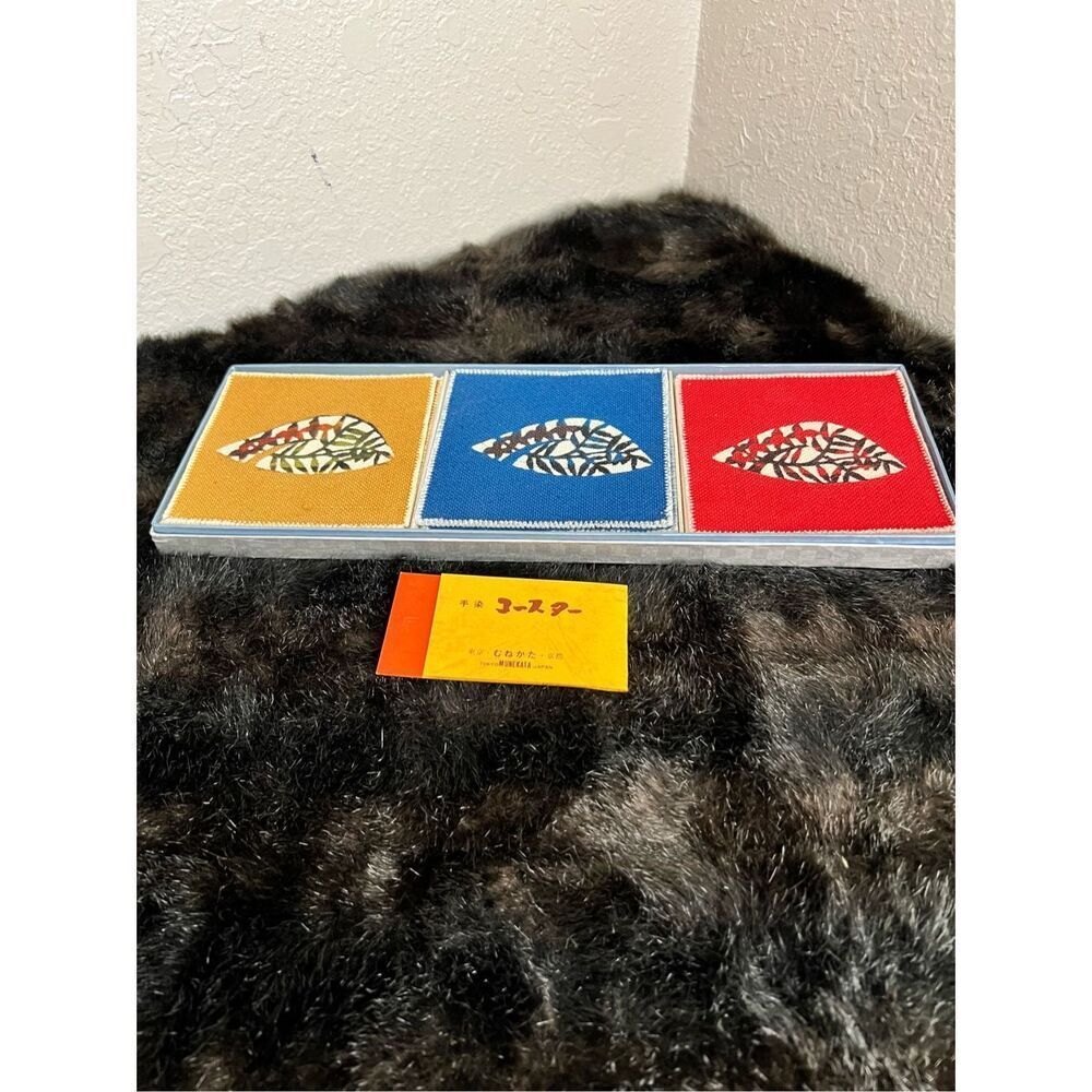 Tokyo Japan Handmade Coasters in Org. Silver Box (6)